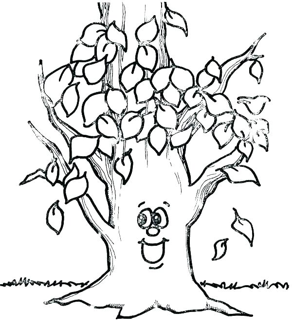 600x674 Autumn Tree Coloring Page Printable Fall Coloring Pages Autumn
