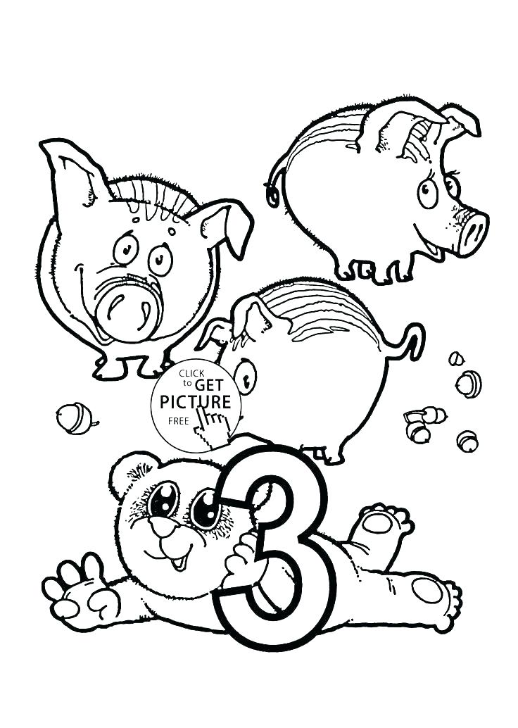 736x1034 Number 3 Coloring Page Coloring Pages Numbers Counting Coloring