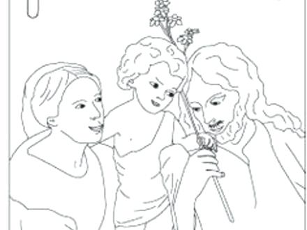 440x330 Holy Family Coloring Page Holy Family Coloring Page Family