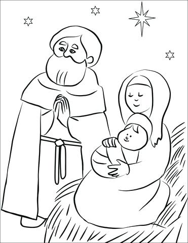 371x480 Holy Family Coloring Pages Holy Family Coloring Page Holy Family