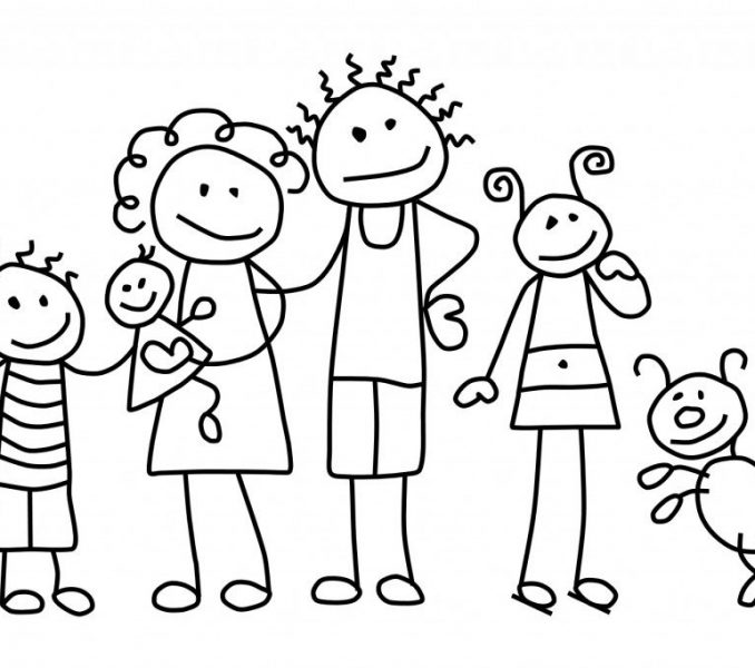 678x600 Family Coloring Pages Coloring Page