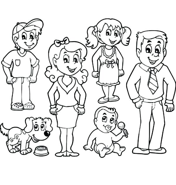 600x630 Family Coloring Pages For Toddlers