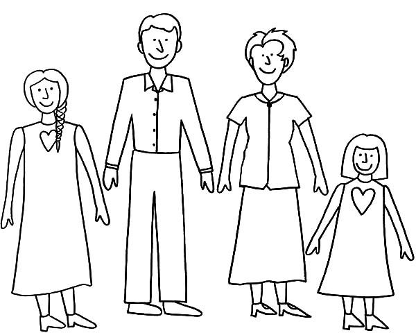 600x480 Joint Family, Simple Joint Family Coloring Pages Lichaam