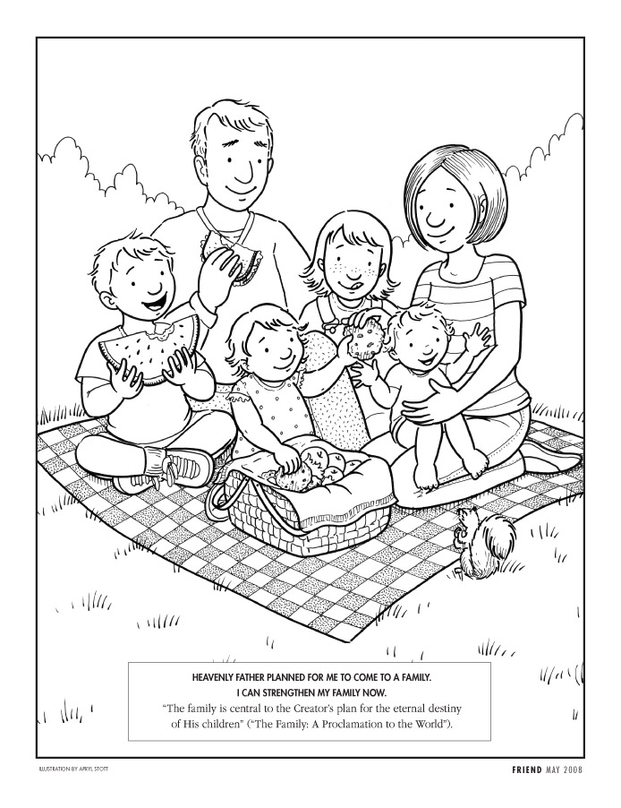 694x902 Family Coloring Page Lds Lesson Ideas