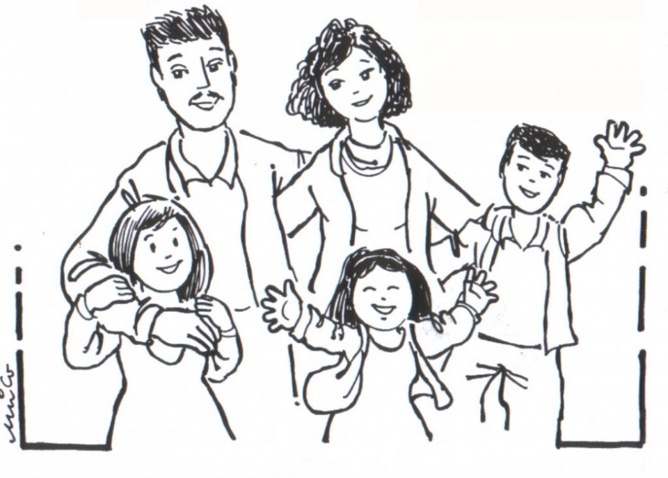 960x687 Family Coloring Pages For Toddlers