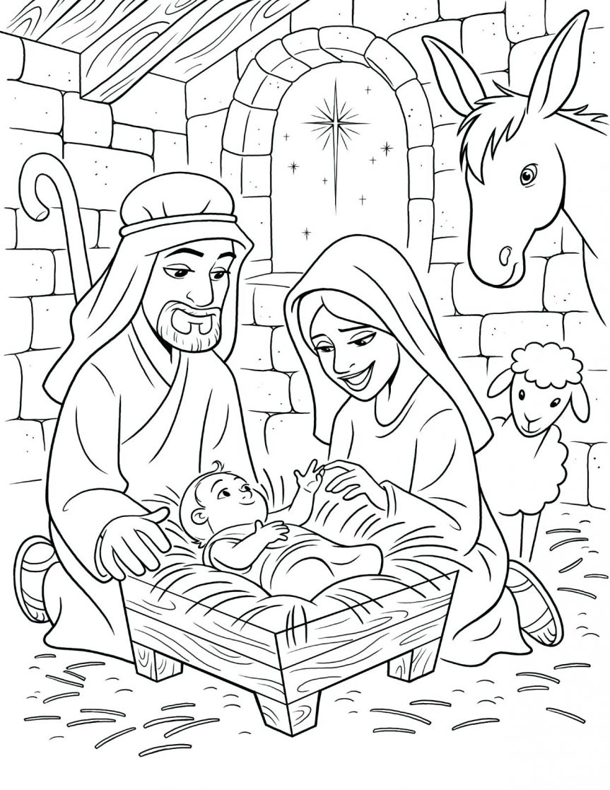 863x1117 The Holy Family Coloring Pages To Print Coloring For Kids 2018