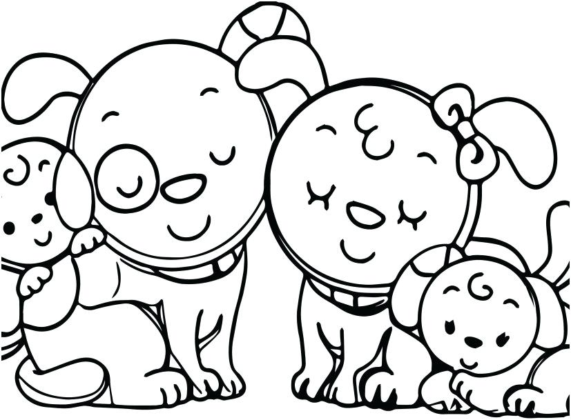 827x609 Family Coloring Pages Animal Dog Family Coloring Page Pages Animal