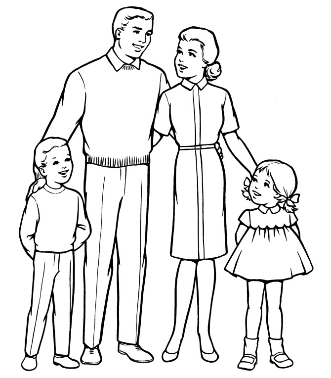670x764 Houses Coloring Pages Printable Family People And Jobs Coloring
