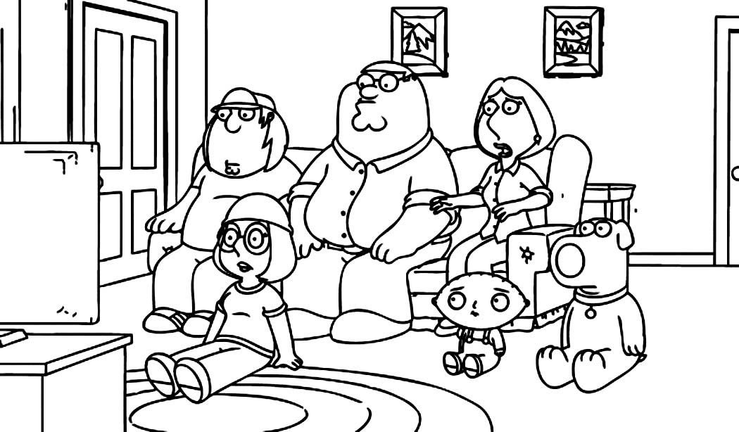 1050x614 Family Guy Coloring Pages Printables Family Guy Coloring Pages