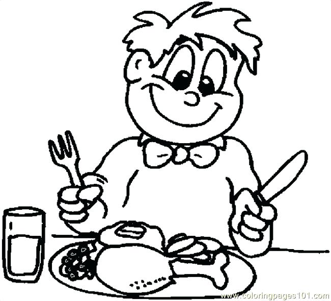 650x591 Thanksgiving Dinner Coloring Pages Thanksgiving Dinner 4 Coloring