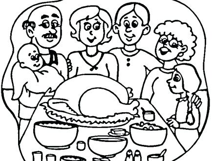 440x330 Thanksgiving Dinner Coloring Pages Coloring Ideas Pro