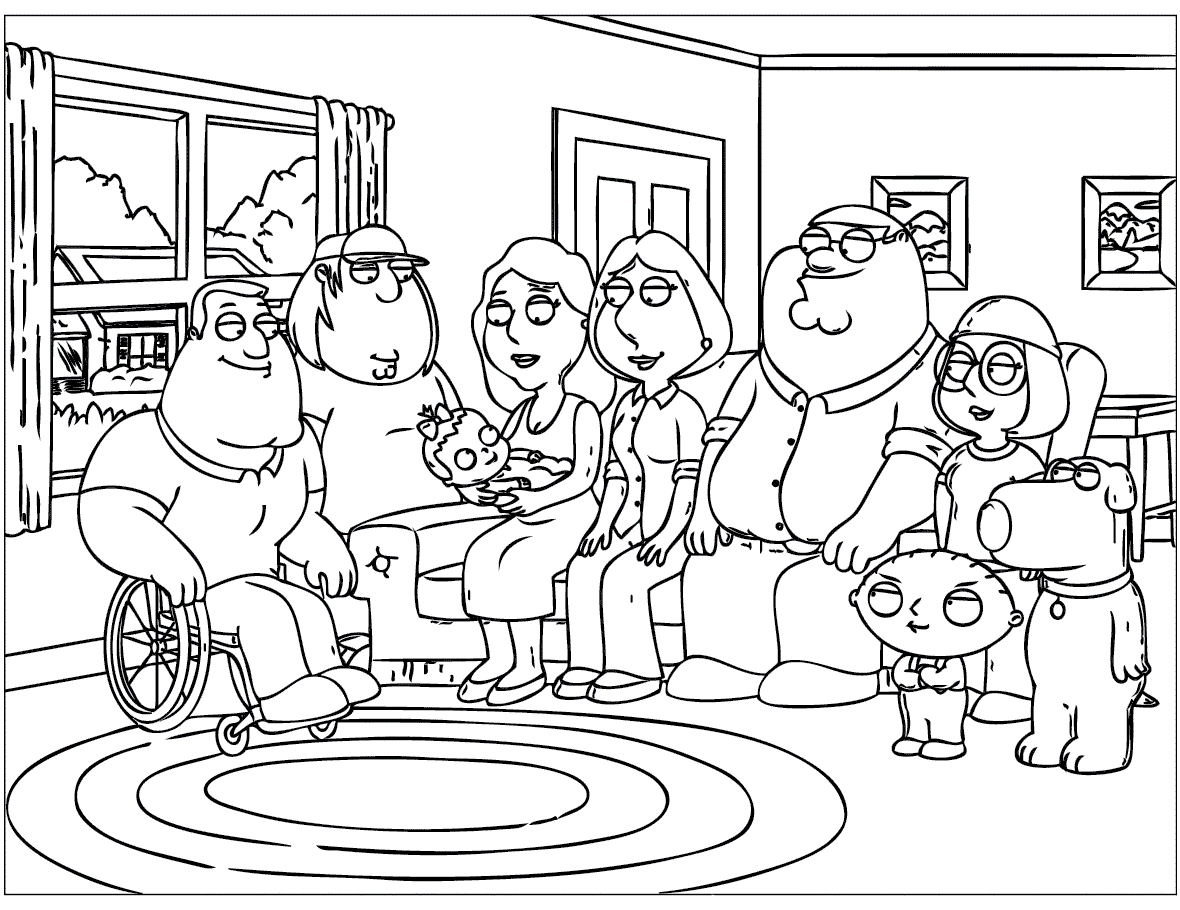 1180x910 Printable Family Guy Coloring Pages