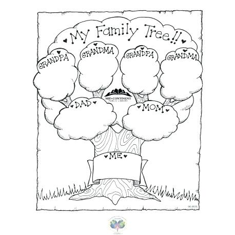 458x458 Family Tree Coloring Page Family Coloring Page Family Coloring
