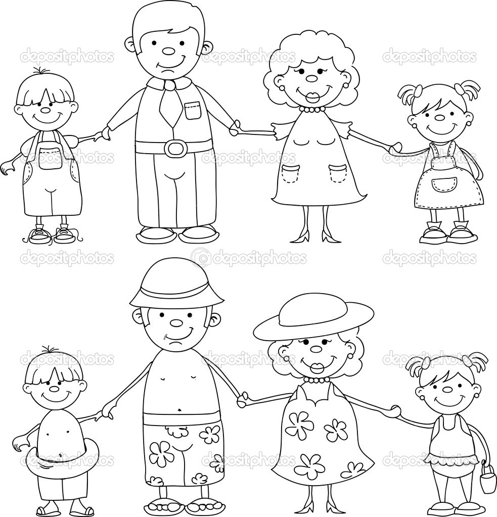 983x1023 Family Members Coloring Pages Maryell Craft Work