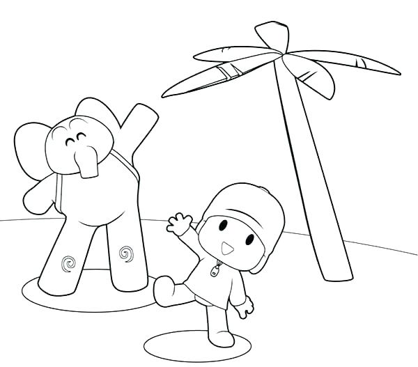 600x527 Coloring Pages Family Coloring Page Super Coloring Pocoyo Pato