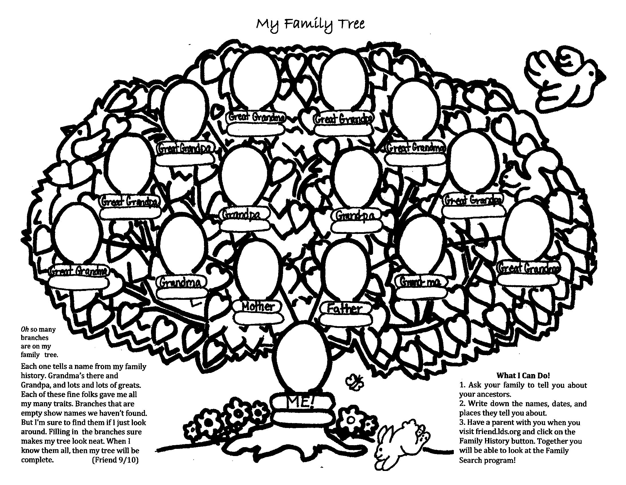 2185x1692 Family Tree Coloring Pages Printable