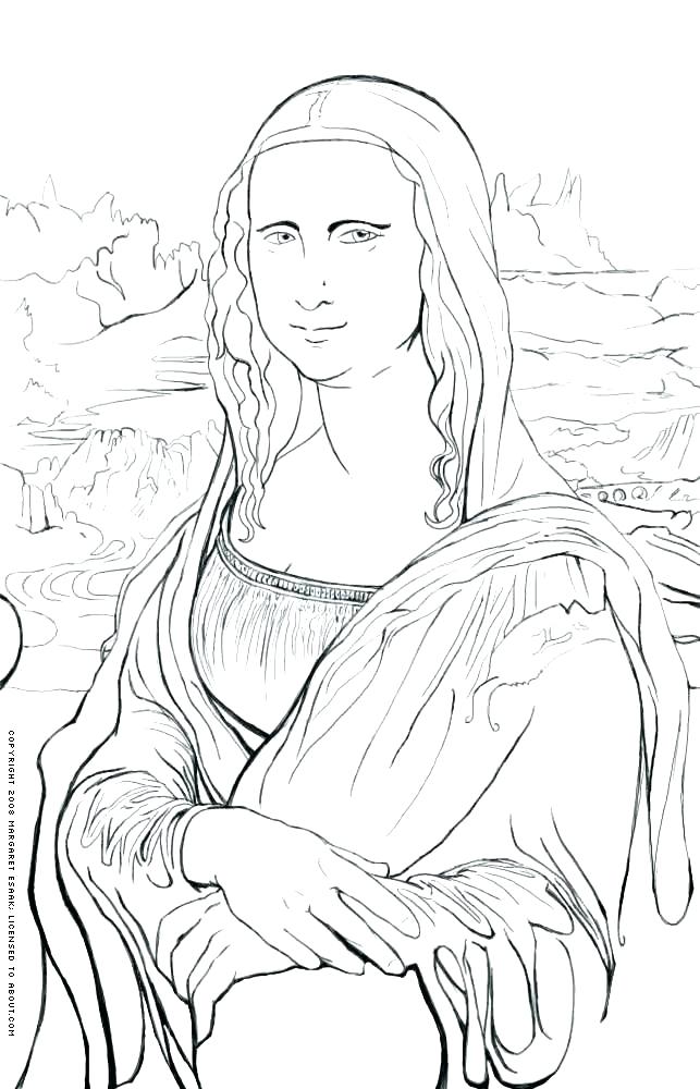 643x1000 Famous Artwork Coloring Pages Starry Night Coloring Page Large