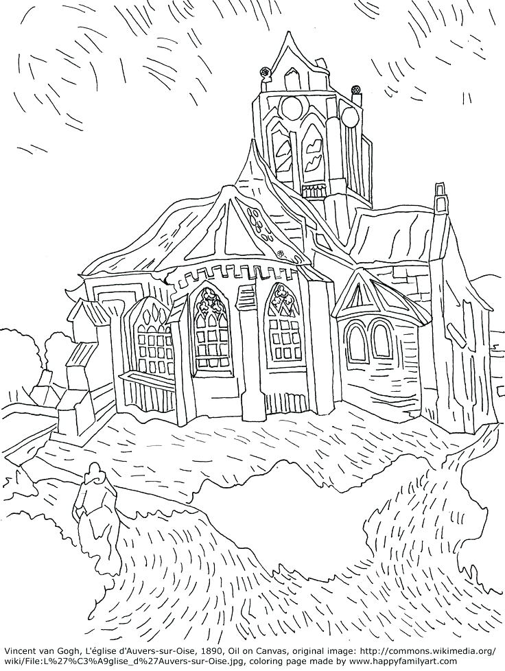 736x978 Famous Artwork Coloring Pages Famous Artists Coloring Pages Van