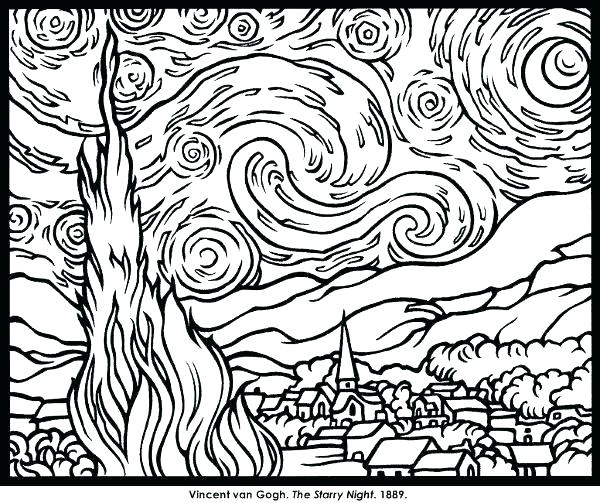 600x503 Famous Artwork Coloring Pages Famous Artists Coloring Pages Famous
