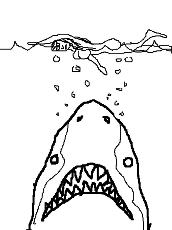 600x800 Jaws Famous Picture Coloring Pages Best Place To Color