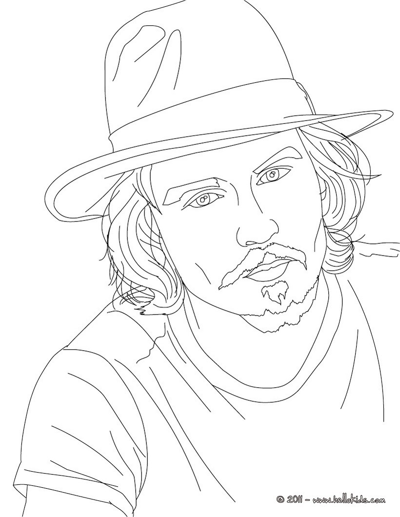 820x1060 Johnny Depp Coloring Pages