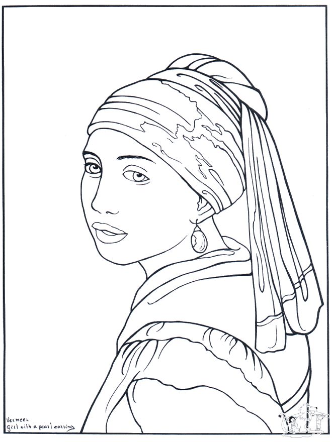 Famous Paintings Coloring Pages
