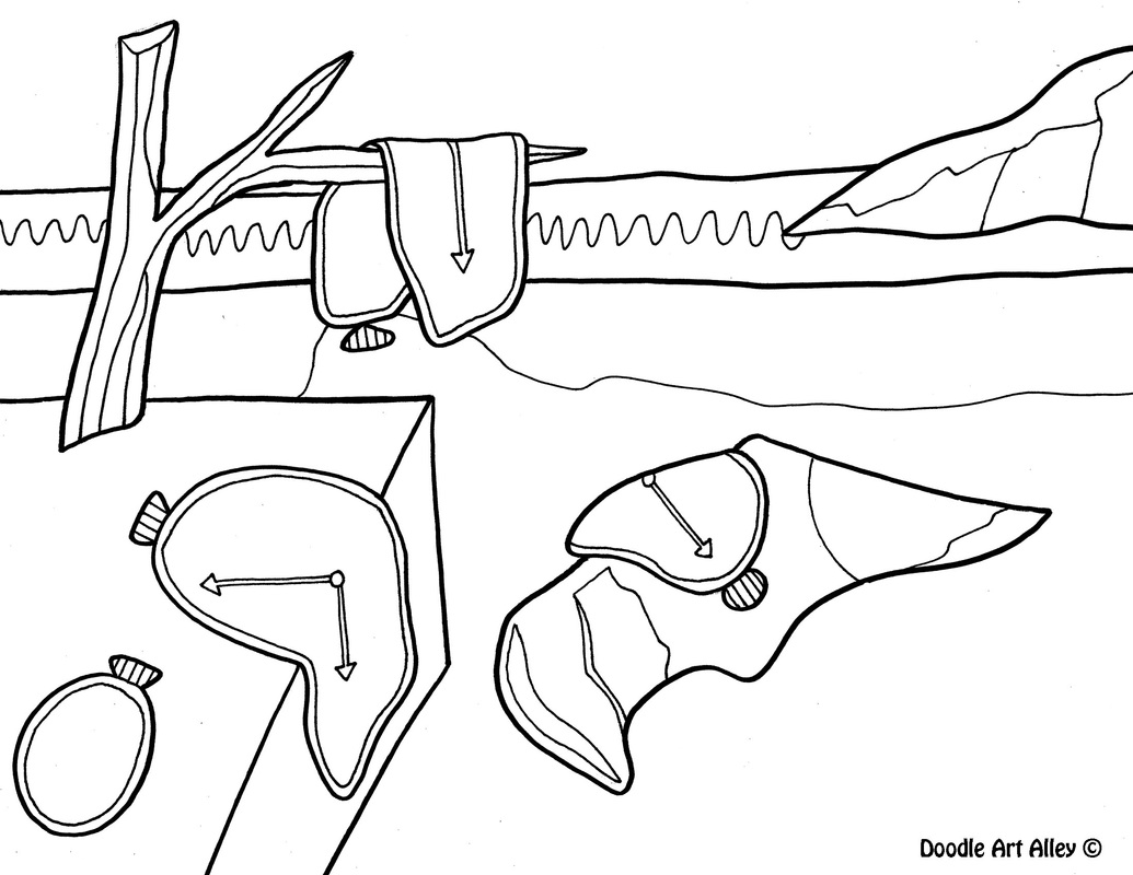 1035x800 Famous Art Work Coloring Pages Classroom Doodles Coloring Pages