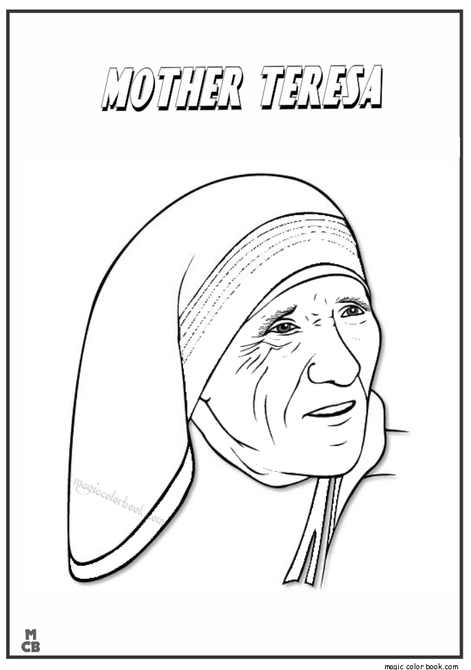 685x975 Famous People Coloring Pages Mother Teresa 01 Prek Saint Theresa