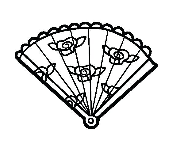 600x470 Fan Coloring Page Floral Hand Fan Coloring Page Electric Fan