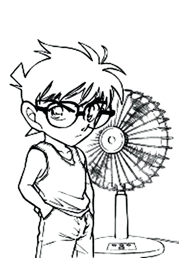 600x866 Detective Conan Coloring Pages