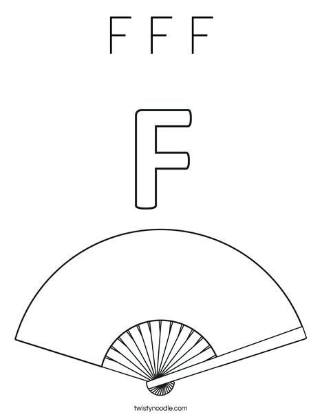 468x605 Fan Coloring Page