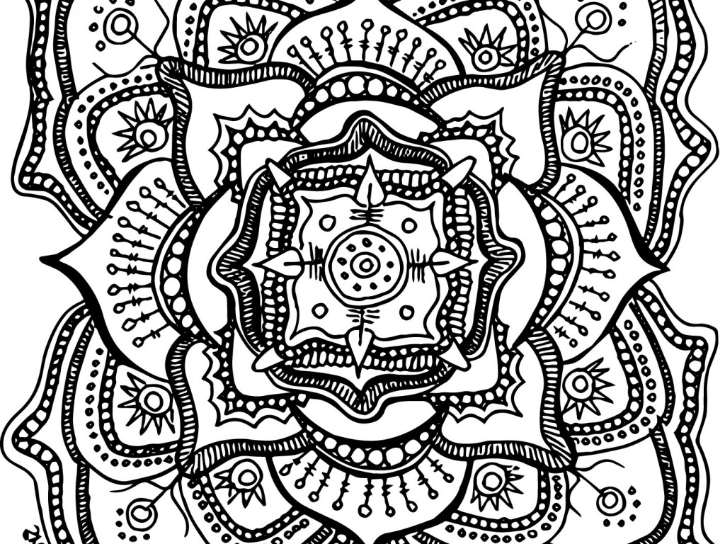 1024x768 Ingenious Inspiration Mandala Coloring Pages For Adults Free