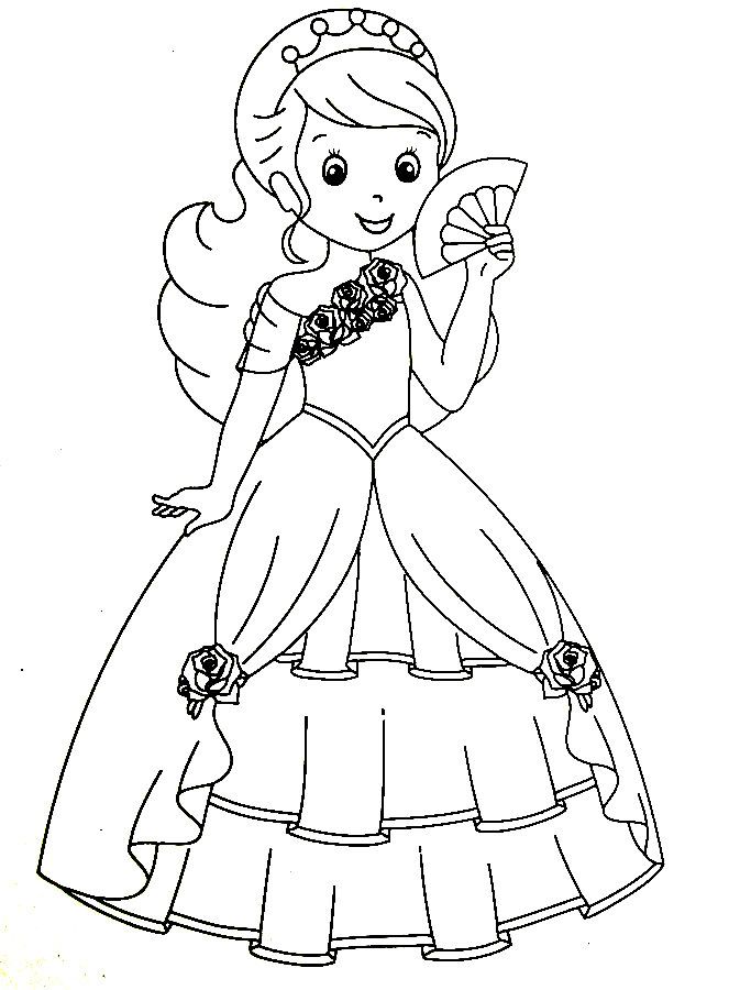 Fancy Dress Coloring Pages