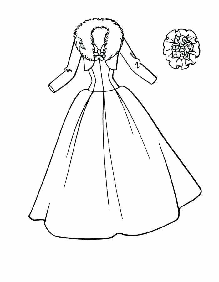 700x900 Princess Dress Coloring Pages Princess In Her Wedding Dress Free