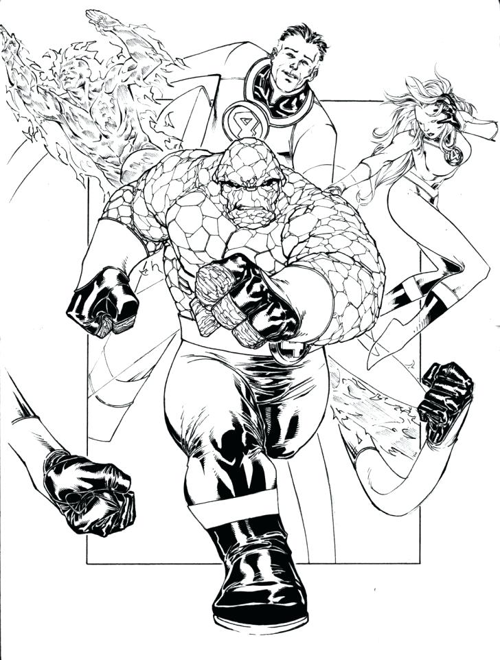 728x961 Fantastic 4 Coloring Pages Fantastic Four By On Fantastic Coloring