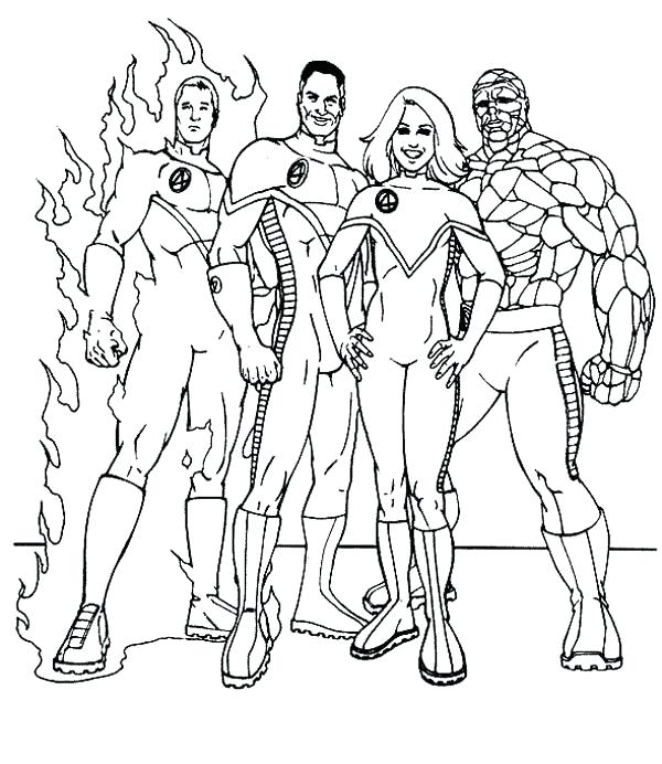 600x692 Fantastic Coloring Pages Fantastic Four Coloring Picture Fantastic