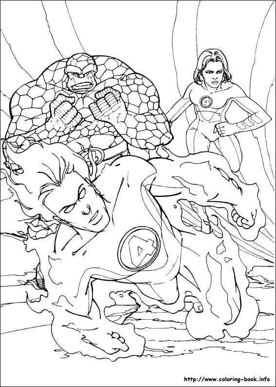 567x794 Fantastic Four Coloring Pages Fantastic Four 8 Fantastic Coloring