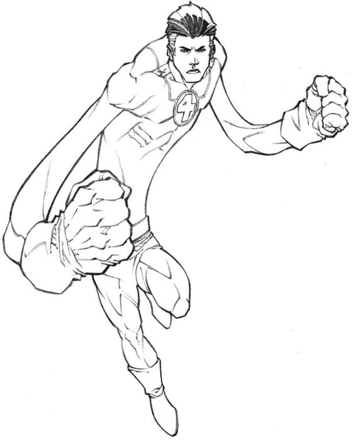 720x900 Coloring Pages Mister Fantastic, Printable For Kids Amp Adults, Free