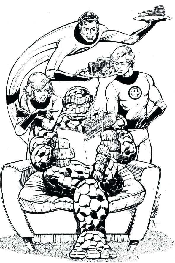 590x885 Fantastic Four Coloring Pages Fantastic Four Fantastic Four