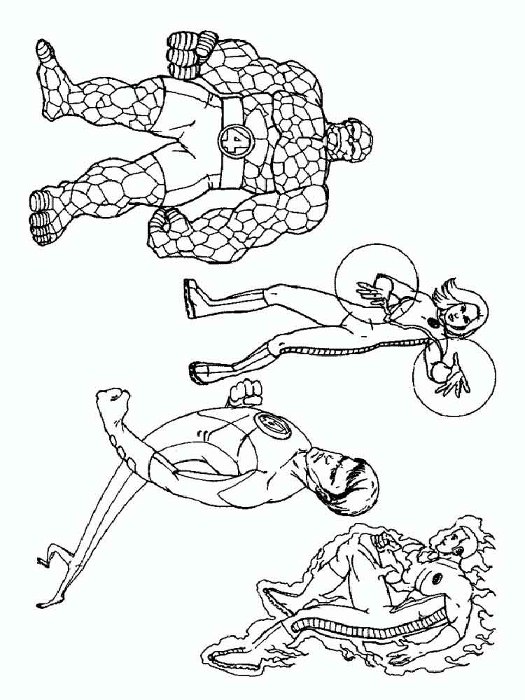 750x1000 Fantastic Four Coloring Pages. Free Printable Fantastic Four