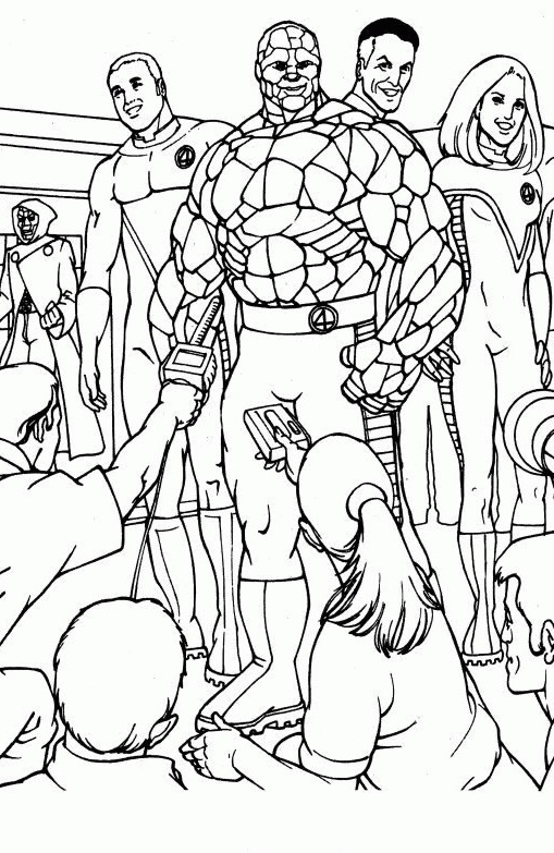 509x783 Top 10 Fantastic Four Coloring Pages For Your Little Ones Adult