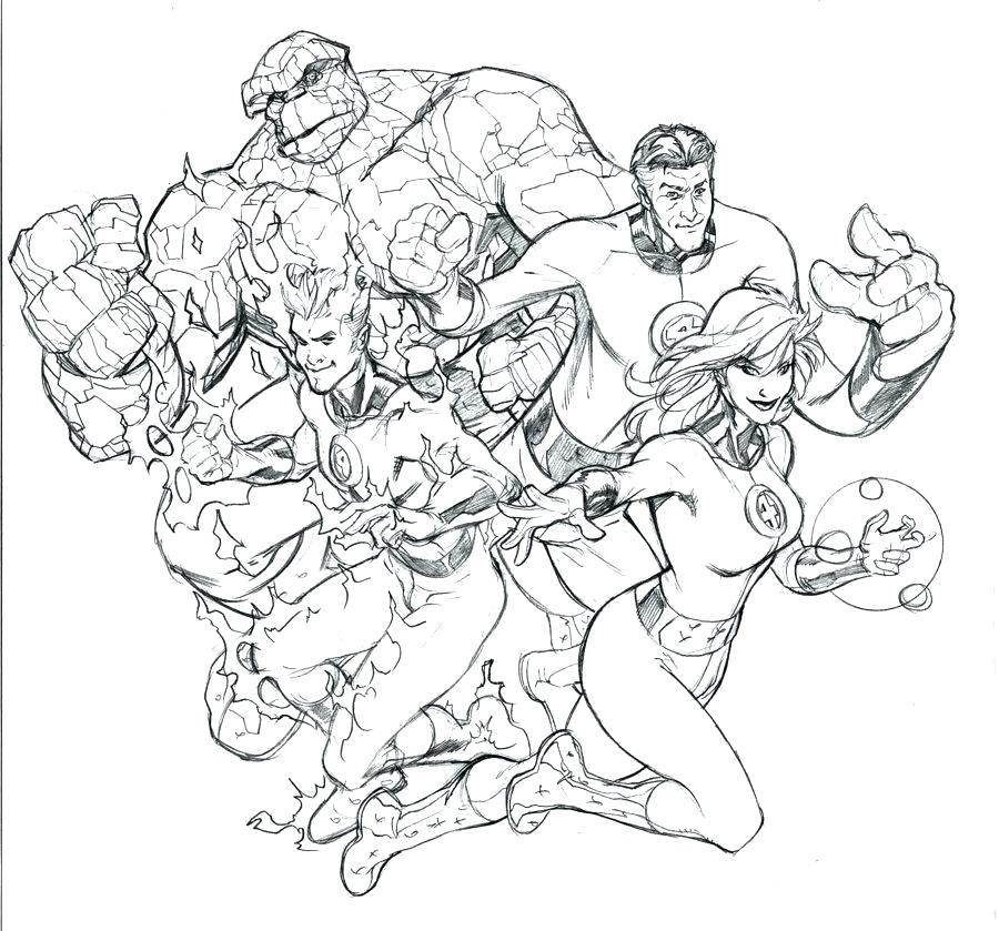 900x839 Fantastic 4 Coloring Pages Fantastic 4 Coloring Pages Fantastic