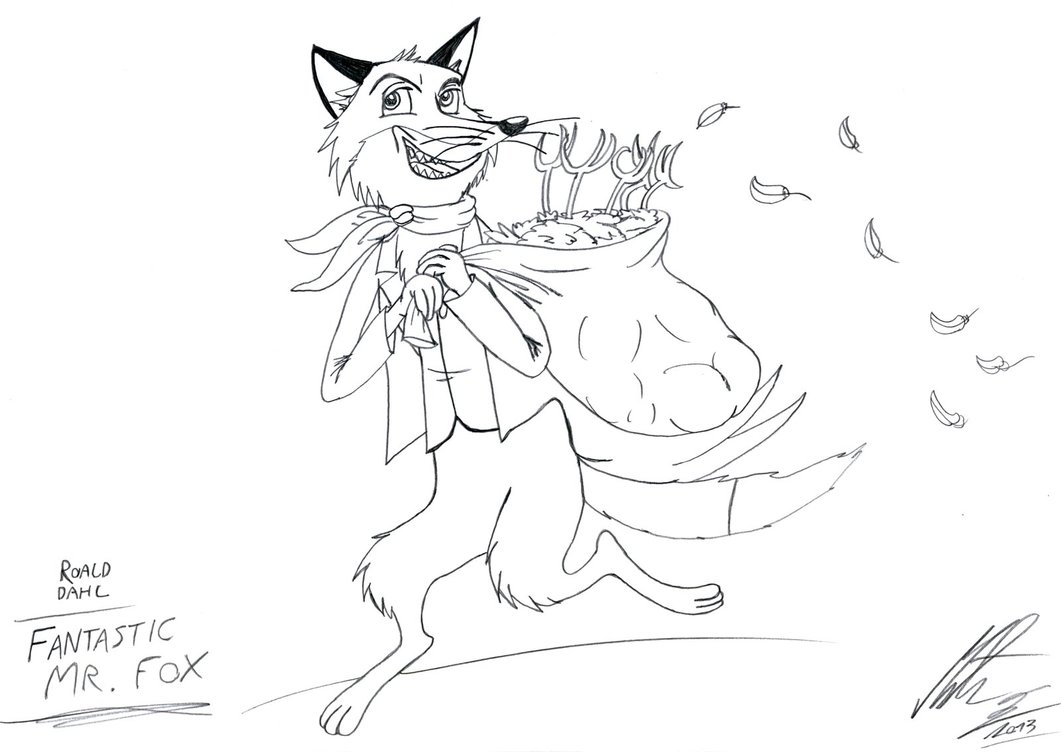1061x752 Fantastic Mr Fox Coloring Pages