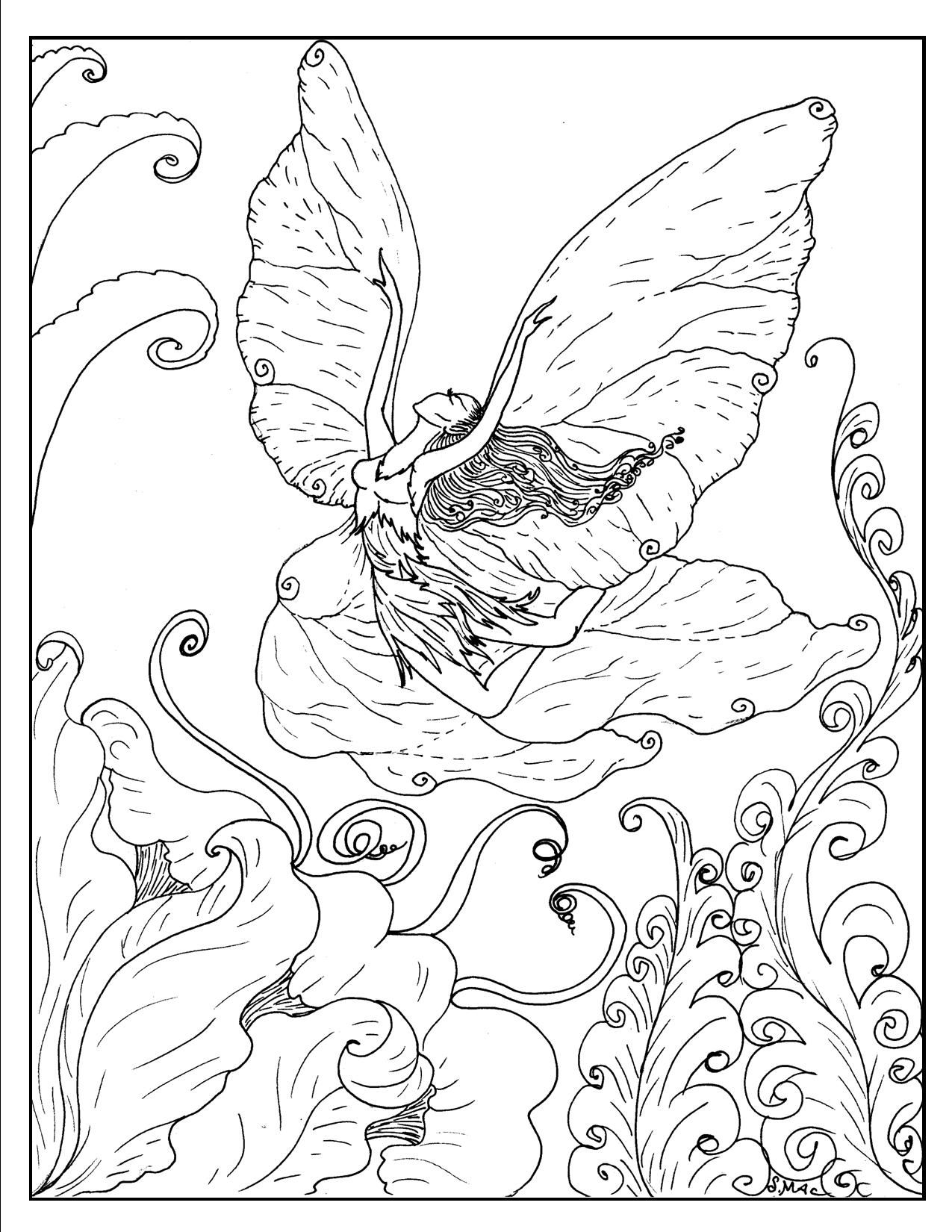 1275x1650 Exuberant Fairy Fantasy Coloring Pages S.mac's Place To Be