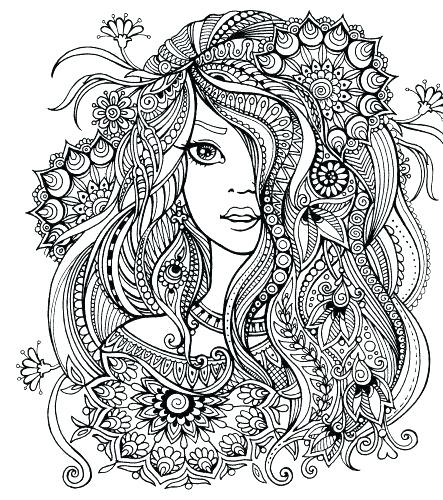 443x500 Coloring Pages For Adults Pagan Coloring Pages Adult Fantasy