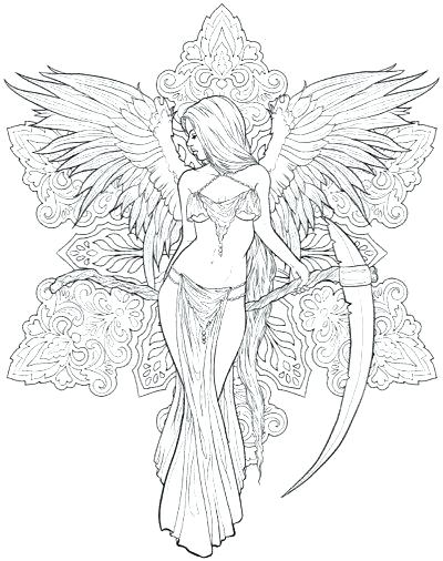 400x506 Fantasy Coloring Pictures Adult Fantasy Coloring Pages Adult