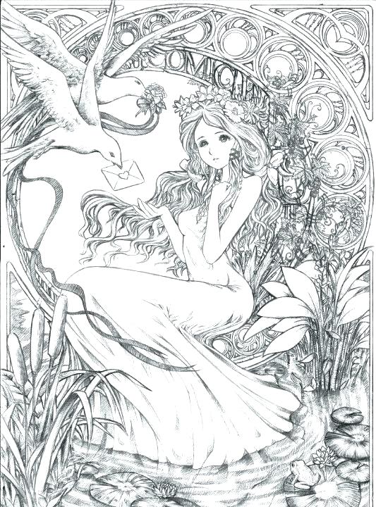533x720 Free Fairy Coloring Pages Adults Fairy Coloring Pages
