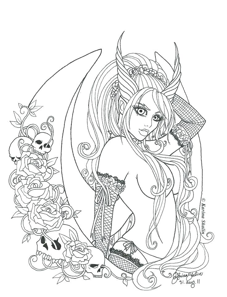 736x964 Free Fairy Coloring Pages For Adults