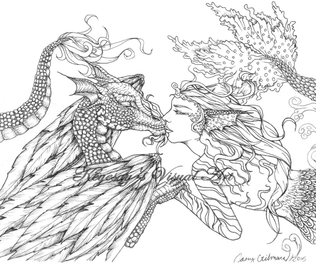 1024x853 Mythical Creatures Coloring Pages