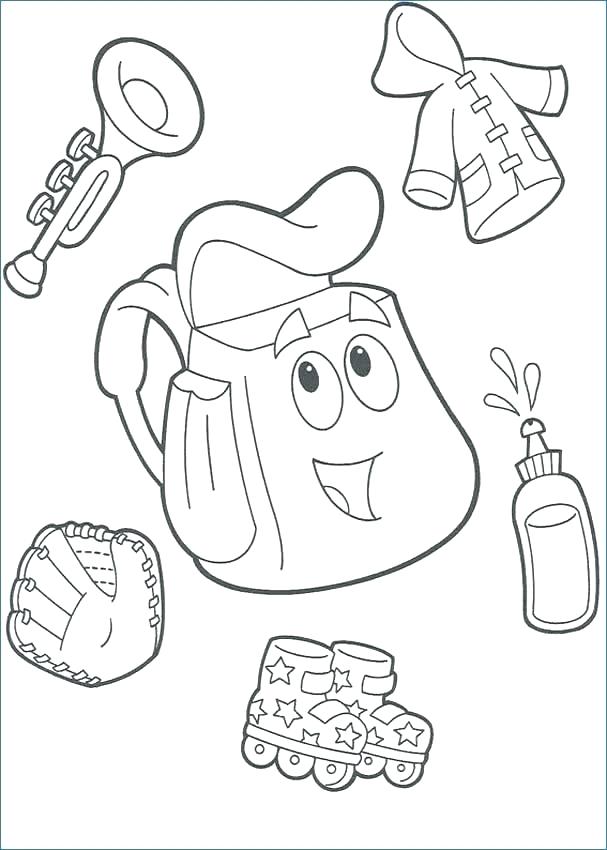 607x850 Map Coloring Page Dora Map Coloring Page Coloring Pages For Kids